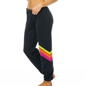 Aviator Nation Chevron Sweatpants in Charcoal